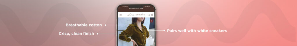 Image of product data richness example